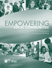 A picture of the cover of the publication Empowering Local Communities Through Leadership Development and Capacity Building. 