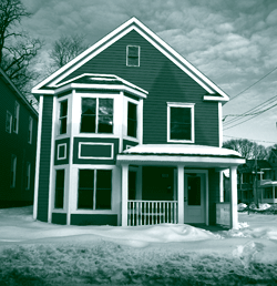 A picture of the Vale neighborhood home that has LEED Gold Certification for its energy-efficient features.