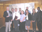 Six San Diego city staff receiving an award 