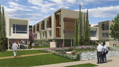 An architectural rendering of the Paisano Green community in El Paso, Texas. Image: Courtesy WORKSHOP8