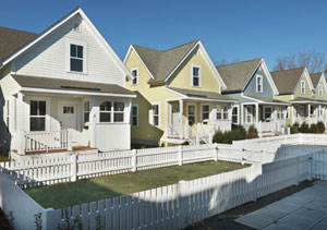 A view of the Cottages on Greene development in East Greenwich, Rhode Island.
Photo credit: Donald Powers Architects, Inc.