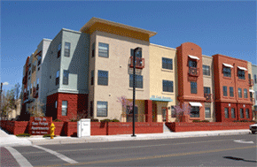 A picture of an affordable housing development in Albuquerque, New Mexico. 