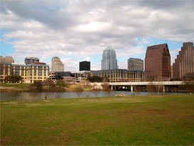 A view of downtown Austin, Texas.