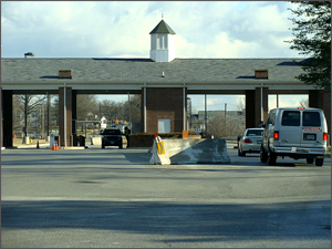The entrance to Fort Meade in Maryland: home to 20,000 new military jobs.