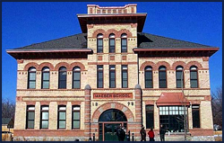 A picture of the Maeser School building in Provo, Utah. 