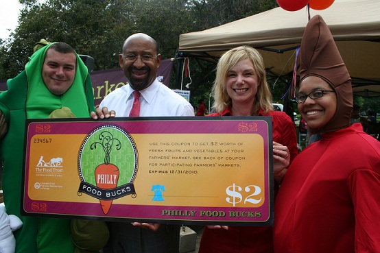 Philly Food Bucks program participants earn $2 in Philly Food Bucks for every $5 in SNAP funds they spend at farmers’ markets.  