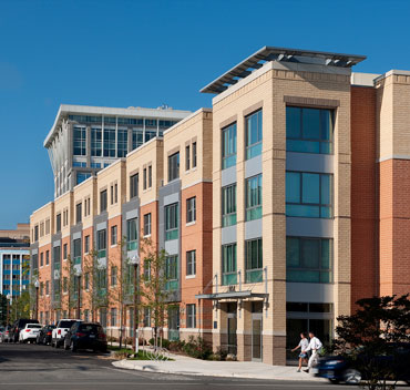 The Jordan has won numerous design awards for its architecture, is certified by EarthCraft, and contains 90 units of housing for special needs and low-income residents. Image courtesy of AHC Incorporated.